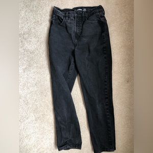 Old Navy Sky-Hi Straight Black Jeans - Extra High Rise